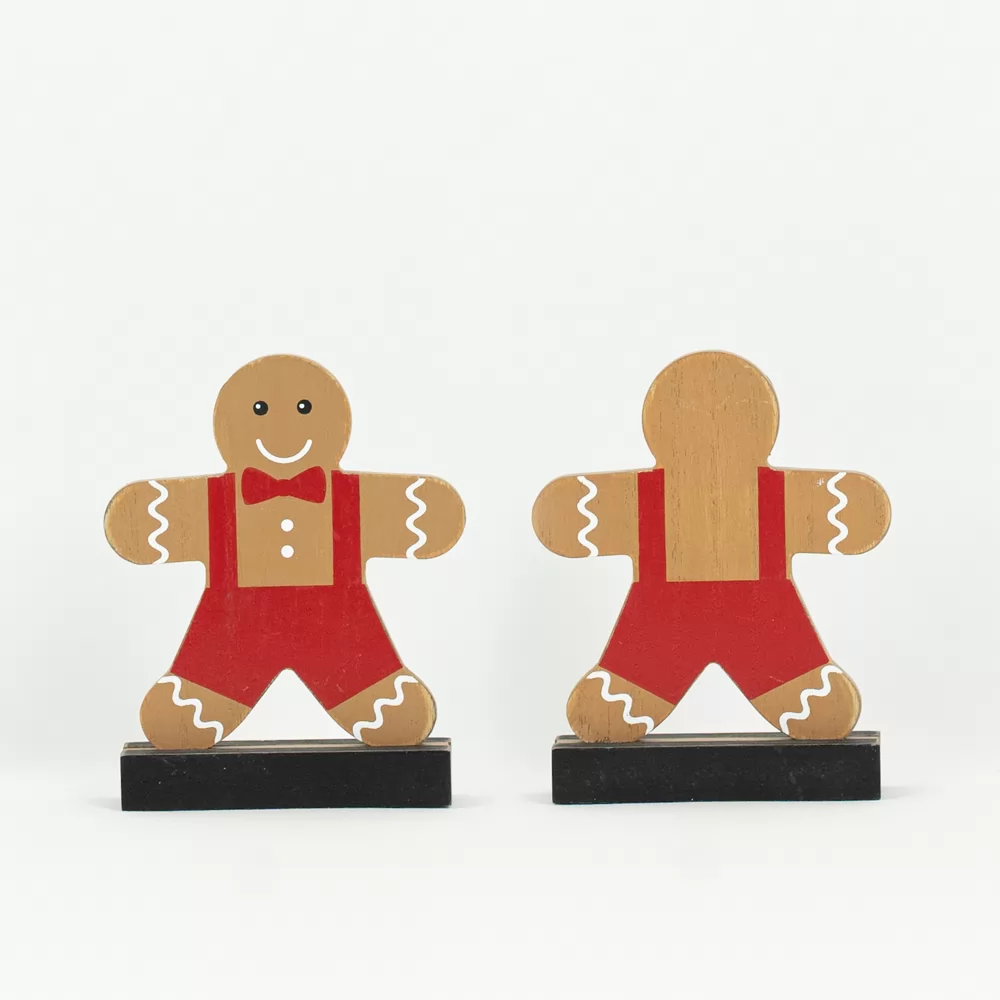 Ginger Boy | Believe In Kindness Collection | 4x5x1 wood cutout gingerbread on base | 70982