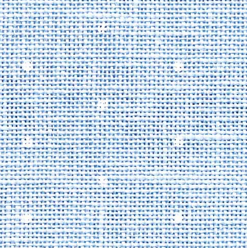 Blue w/ White Mini Dots - 28 Count Cashel Linen #2519