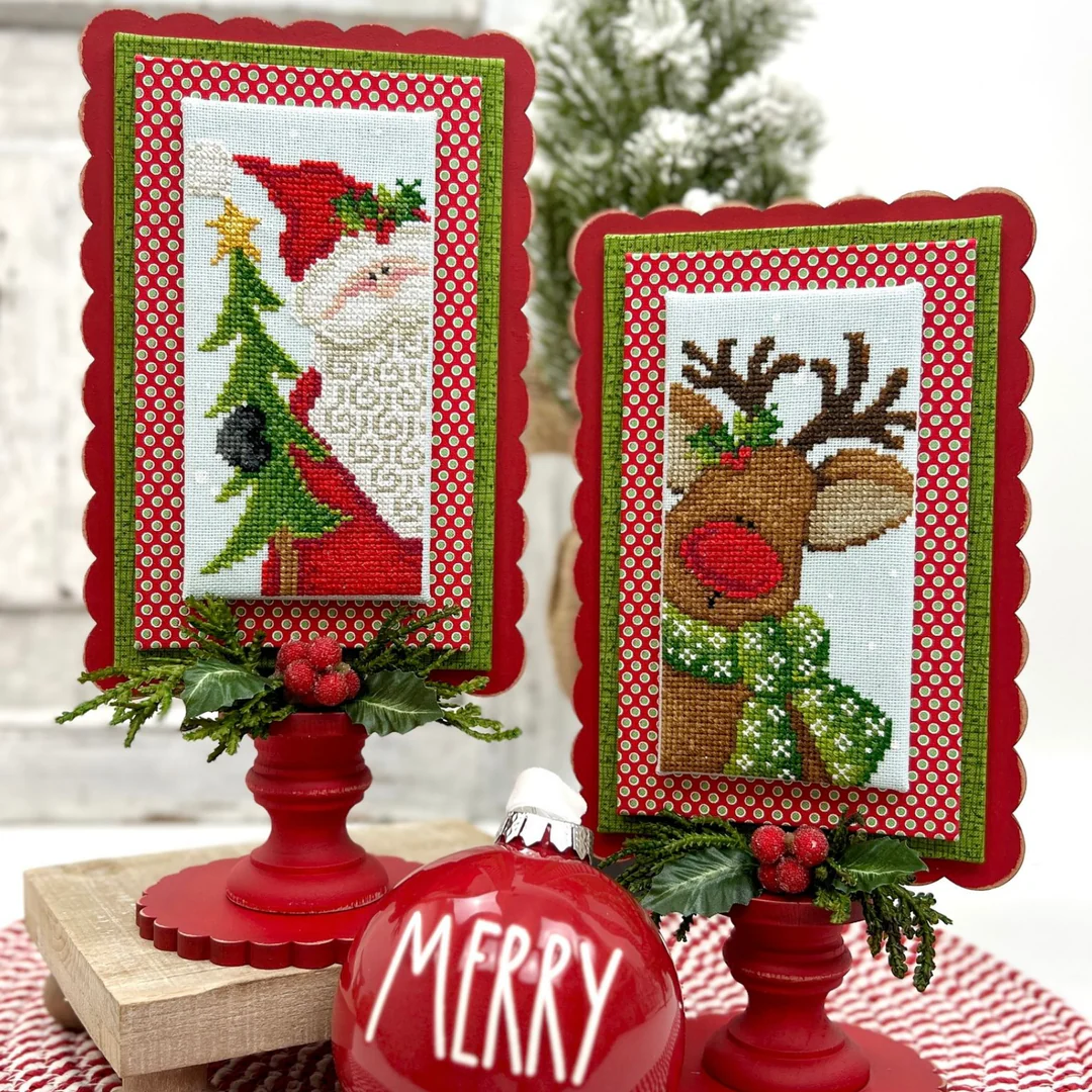 Santa & Rudolph Cross Stitch by Dirty Annie's - Paper Pattern