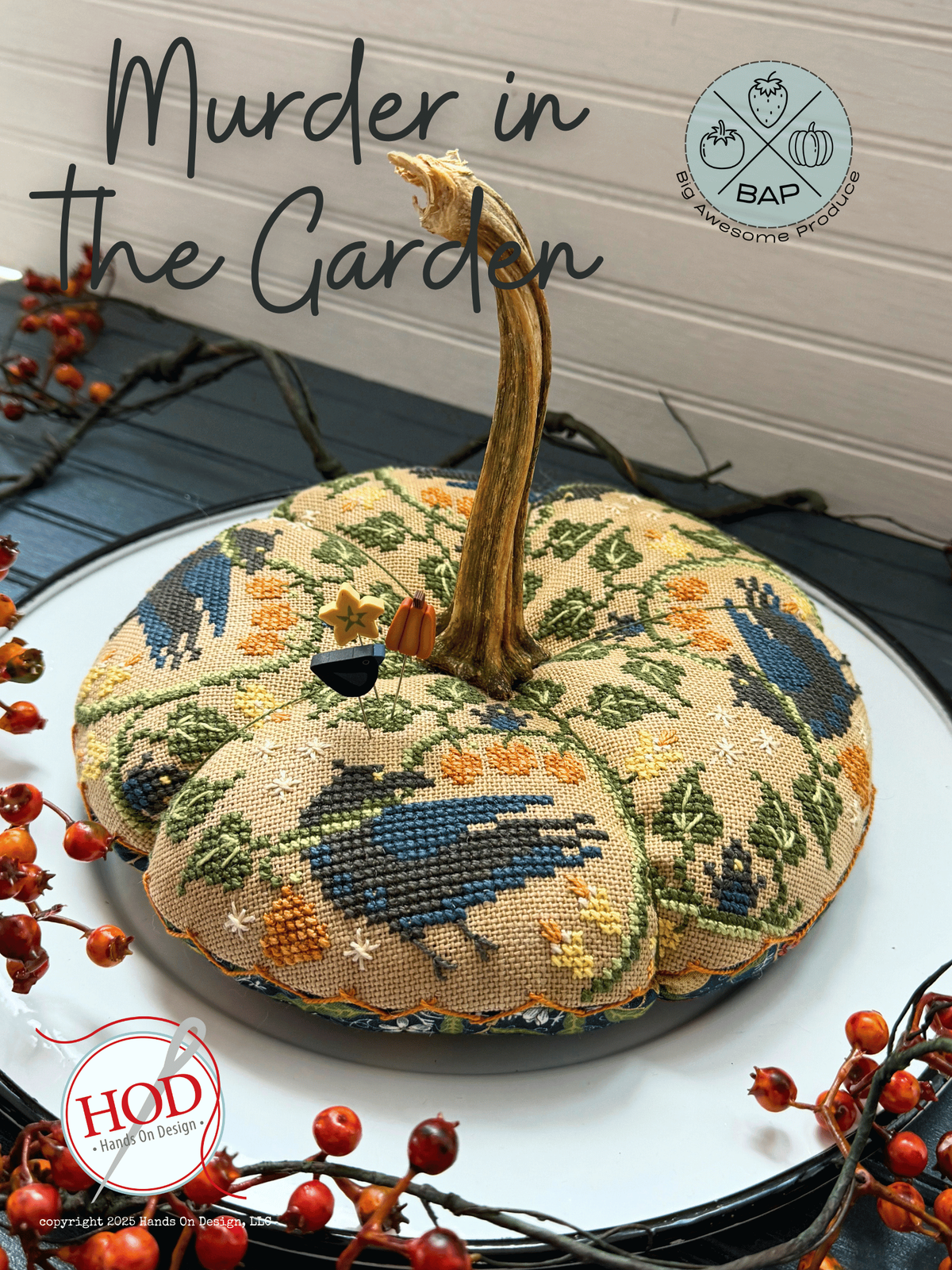 Murder in the Garden Cross Stitch by Hands on Design - Paper Pattern