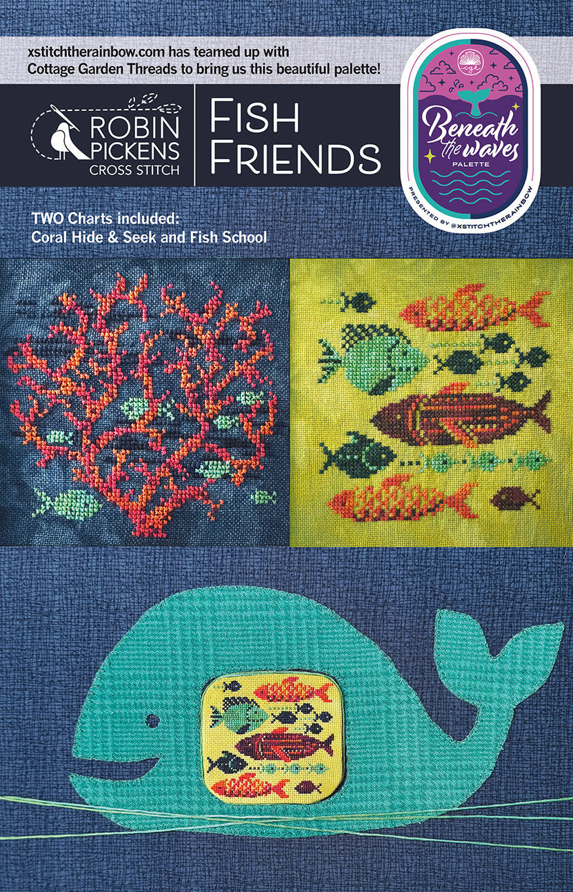 Fish Friends Cross Stitch by Robin Pickens - Paper Pattern