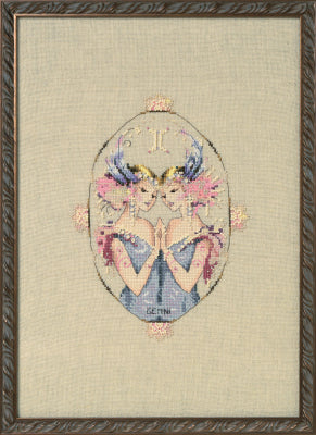 Zodiac Girls - Gemini Cross Stitch by Nora Corbett Designs - Paper Pattern