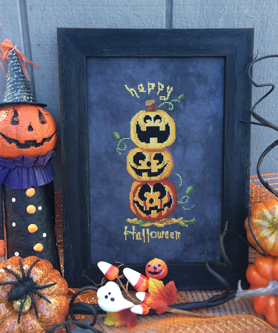 Pumpkin Stack Cross Stitch by Autumn Lane Stitchery - Paper Pattern