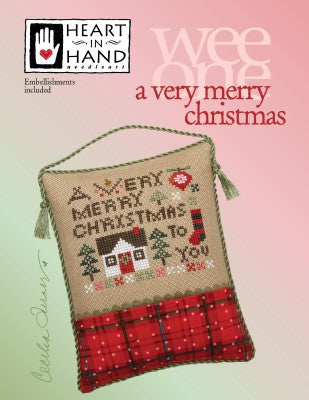 A Very Merry Christmas Cross Stitch by Heart in Hand - Paper Pattern