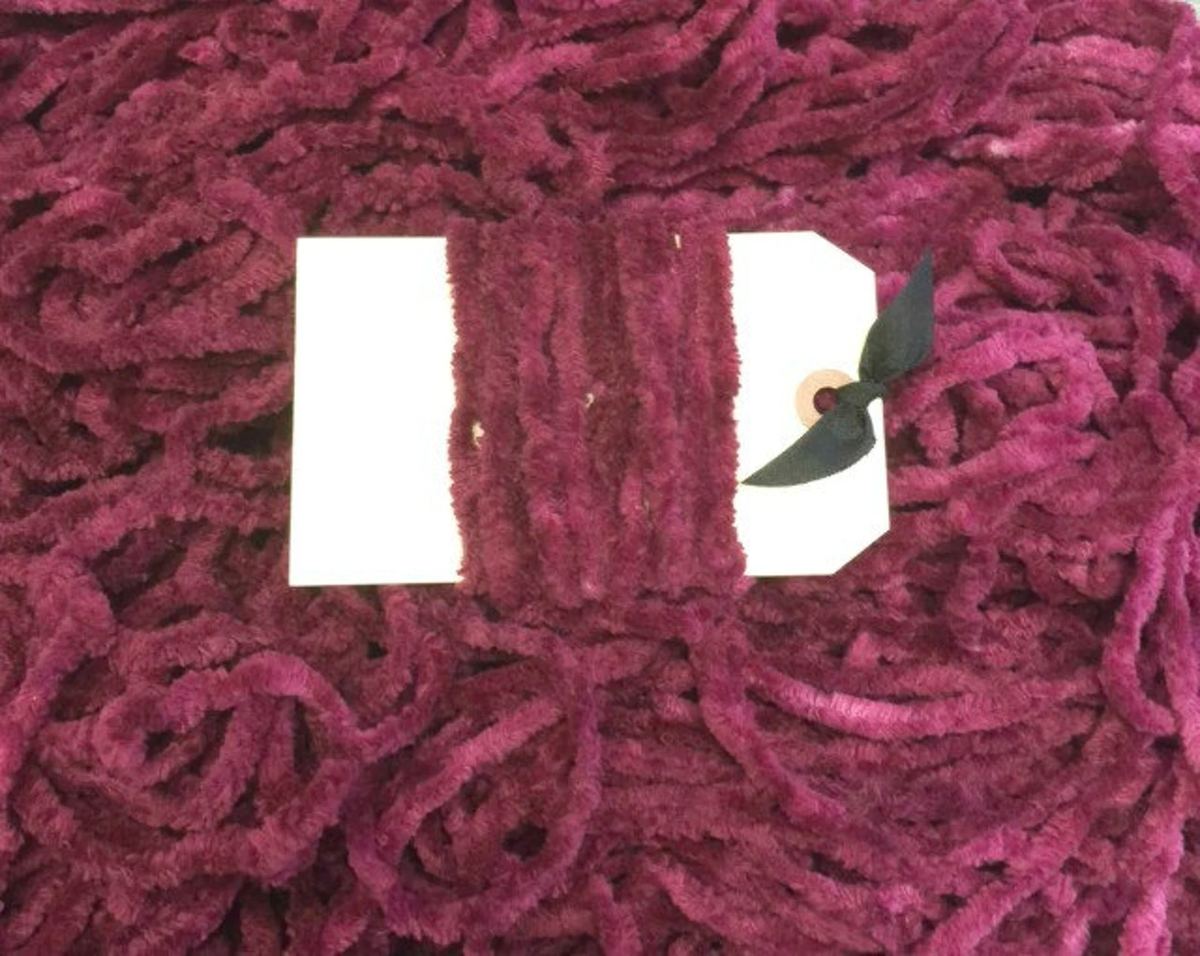 Chenille Trim - Chianti Hand-Dyed 100% Cotton  by Lady Dot Creates