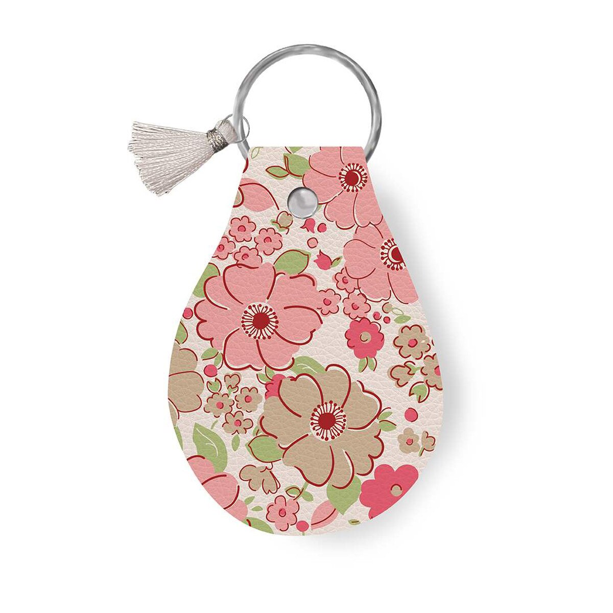 Leather Circle Keychain