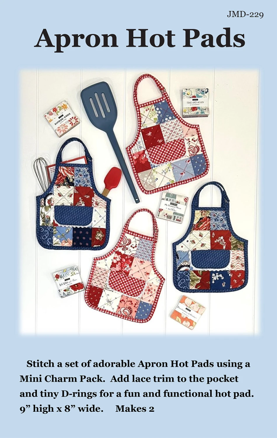 Apron Hot Pads Quilt Pattern by J. Minnis Designs - Paper Pattern