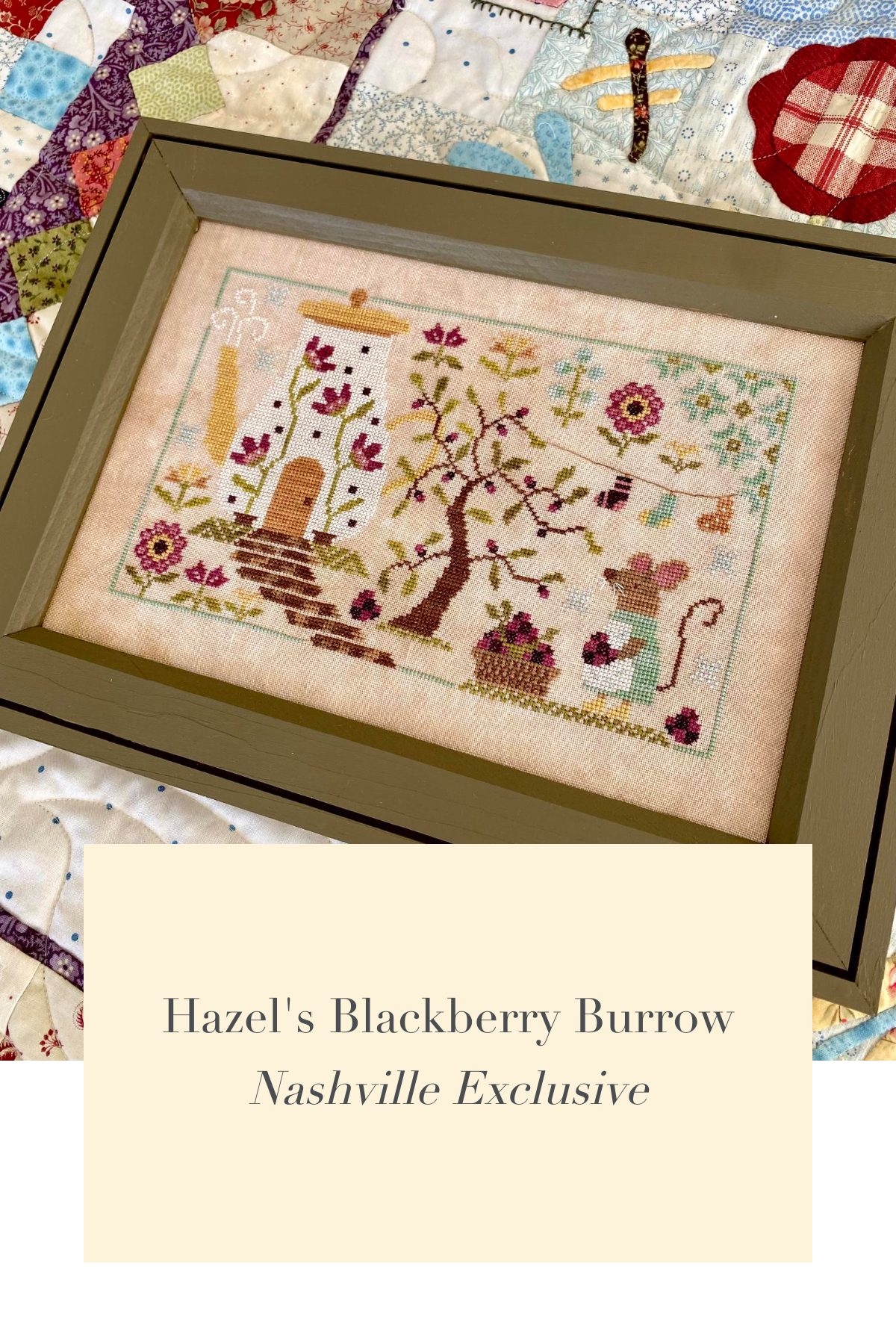 Pre-Order - Hazel&#39;s Blackberry Burrow Cross Stitch by Blueberry Ridge Design - Paper Pattern