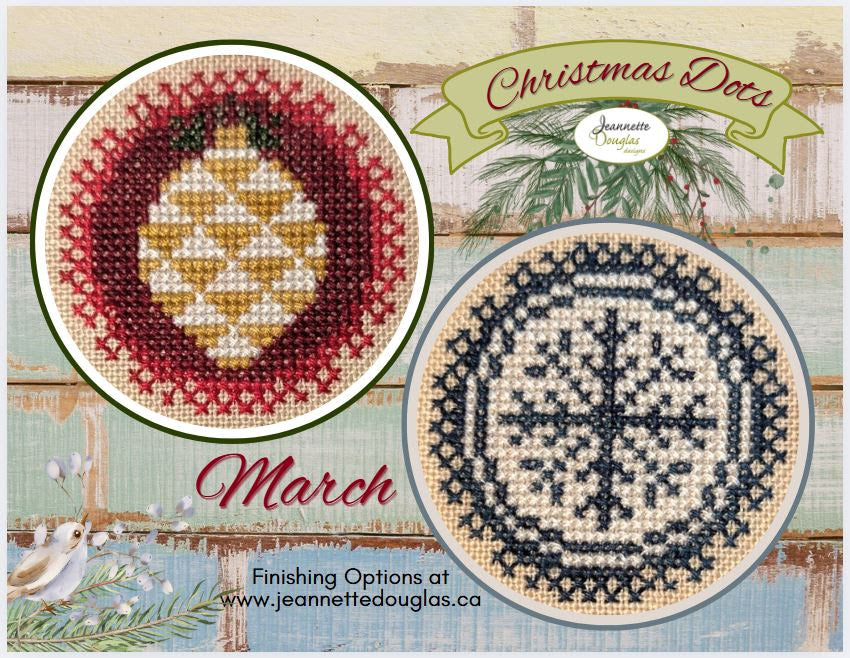 Pre-Order - Christmas Dots: March Cross Stitch by Jeannette Douglas Designs - Paper Pattern