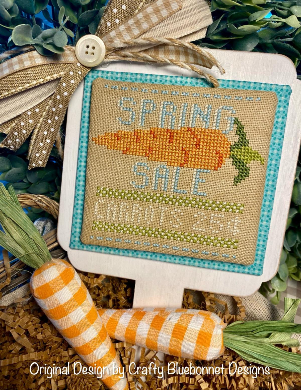 Pre-Order - Spring Carrot Cross Stitch by Crafty Bluebonnet Designs - Paper Pattern