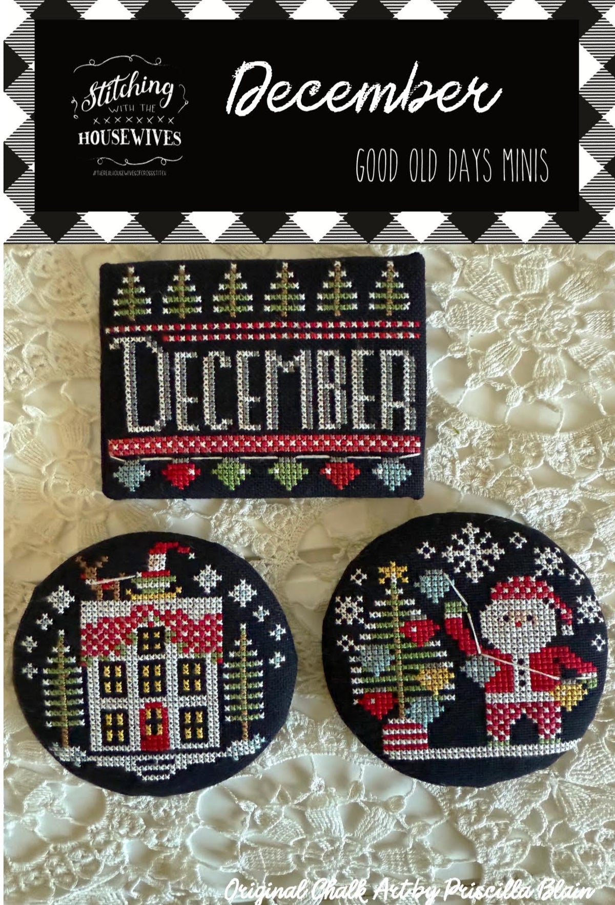 Good Old Days Minis: December Cross Stitch by Stitching With The Housewives - Paper Pattern