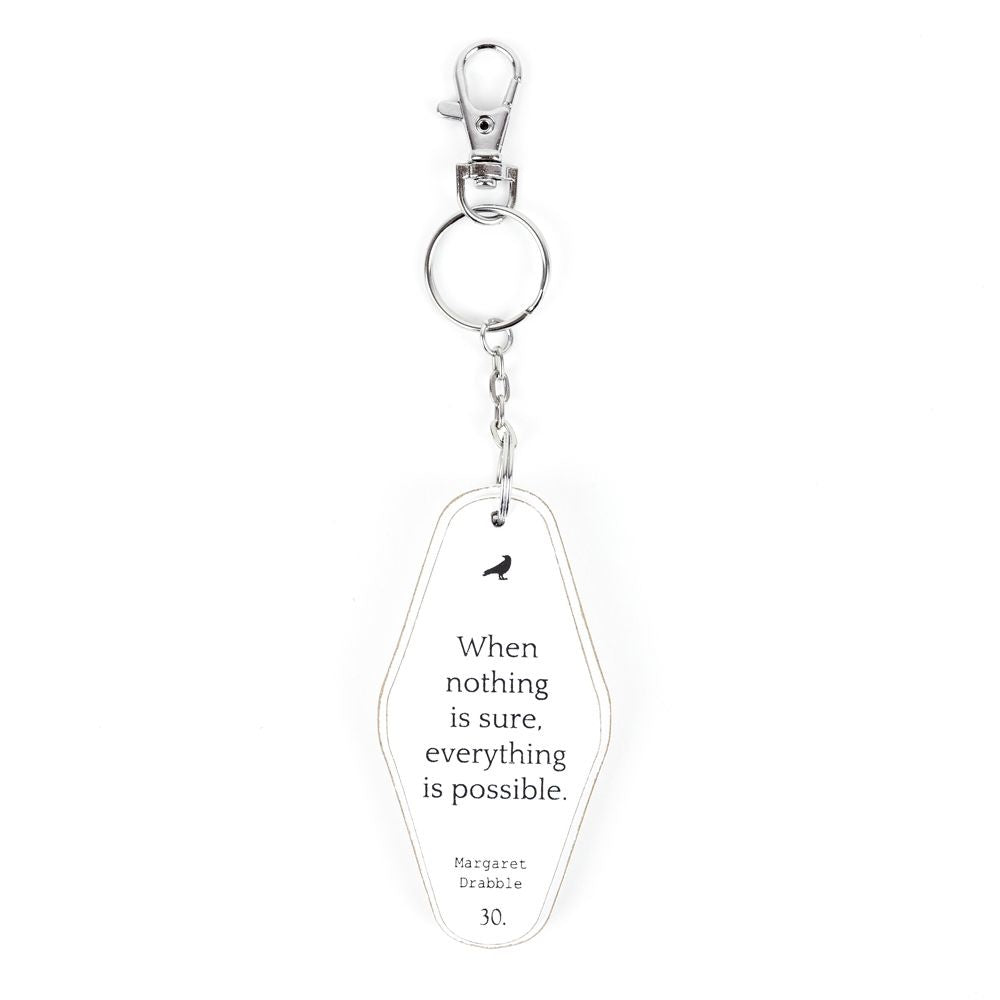 Possible | white, black | 3.5x1.7x.5 rvs wd keychain | 11299