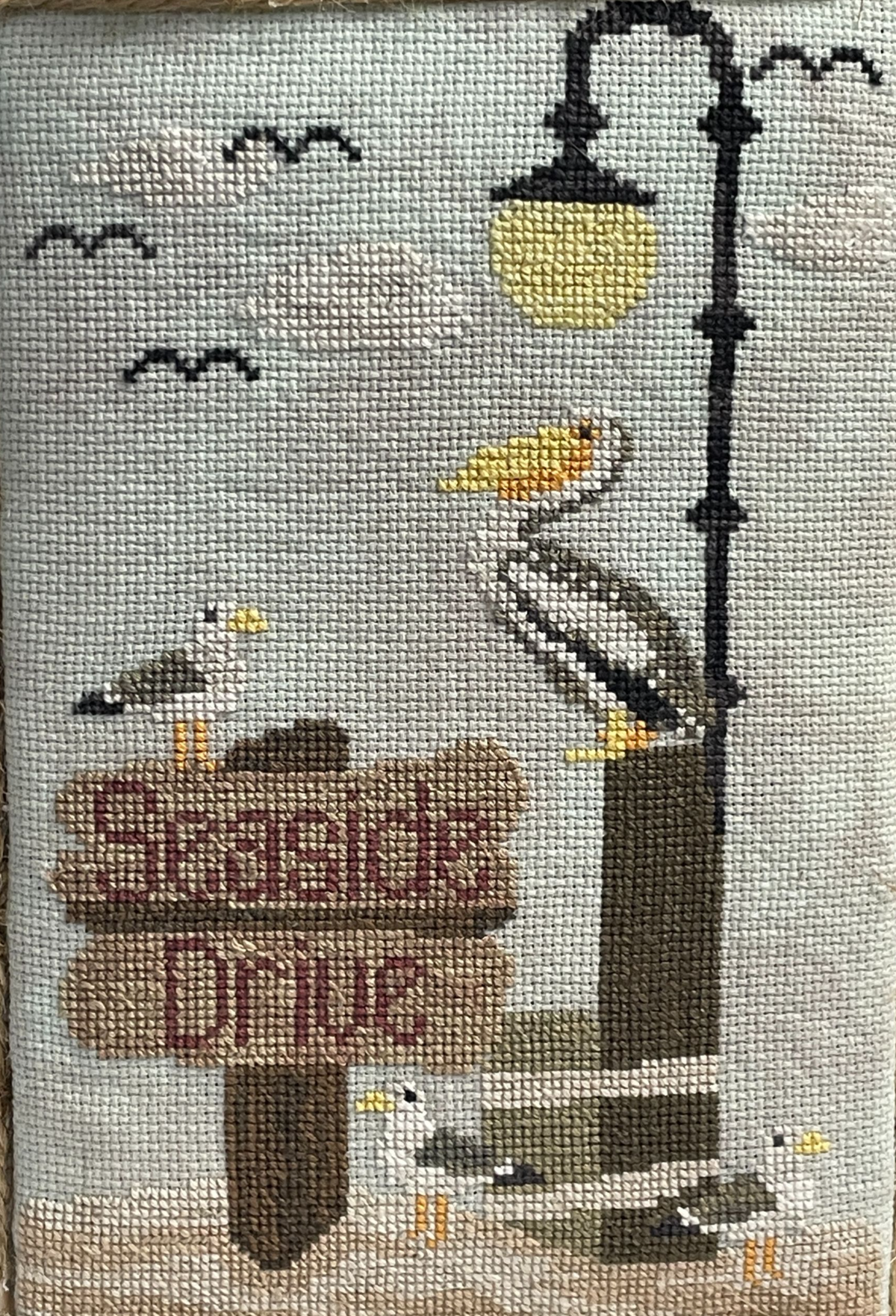 Seaside Drive Cross Stitch by Barefoot Needleart - Paper Pattern