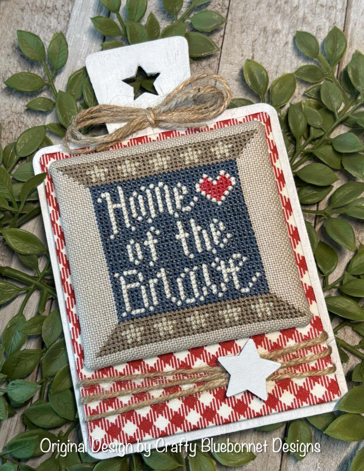Brave Spool Cross Stitch by Crafty Bluebonnet Designs - Paper Pattern