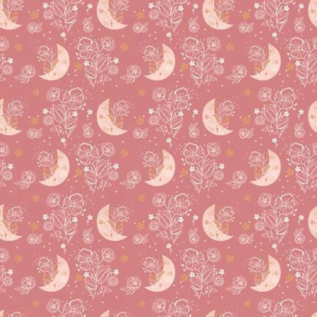 Beneath the Western Sky | C11191 | Floral Moon - Dark Pink