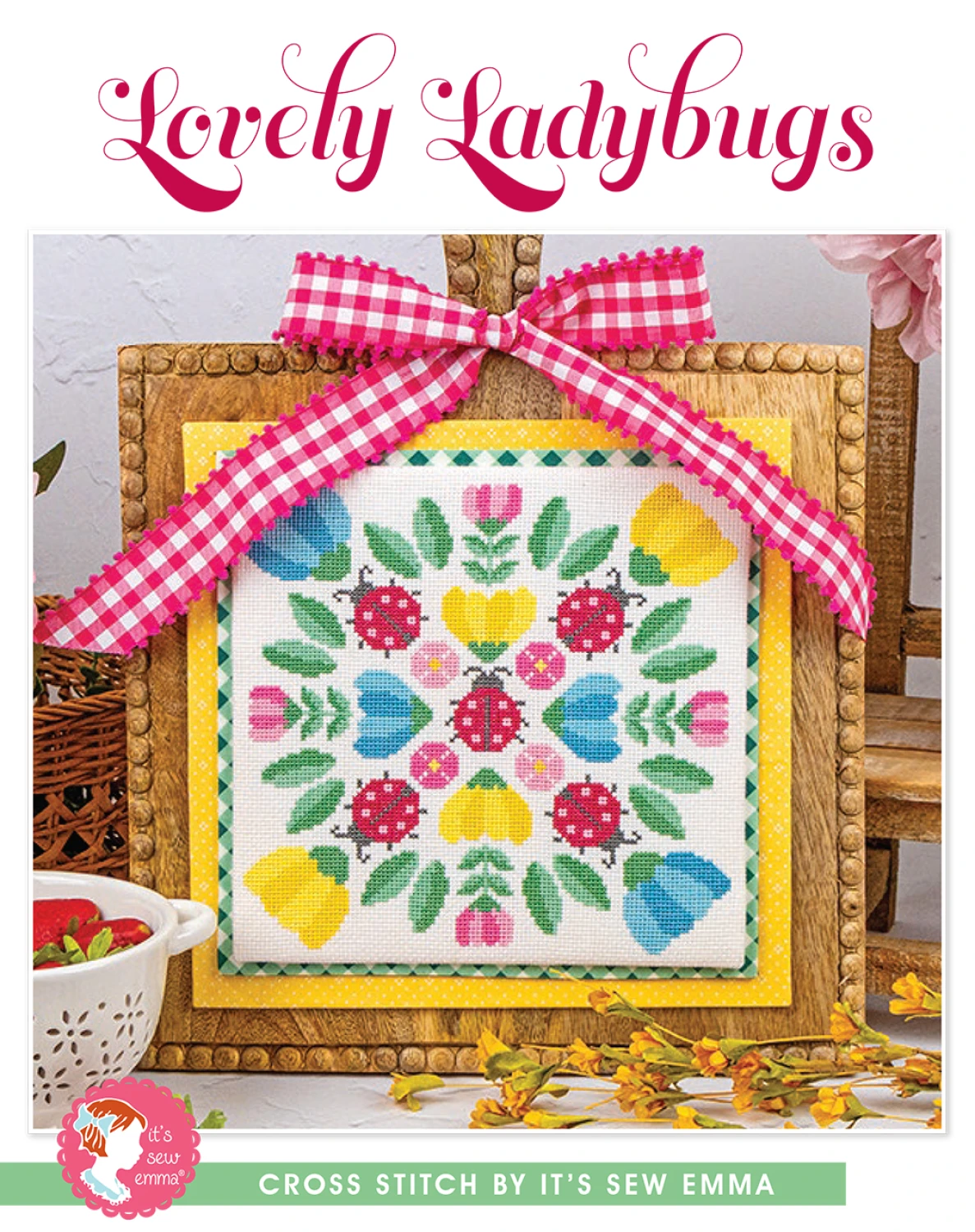 Lovely Ladybugs Cross Stitch by It&#39;s Sew Emma - Paper Pattern