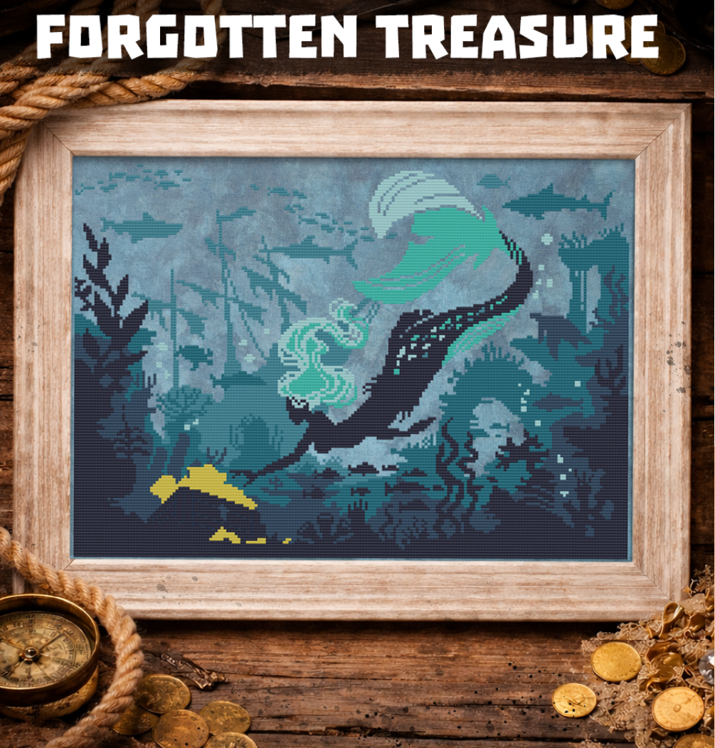 Forgotten Treasure Cross Stitch by Autumn Lane - Paper Pattern