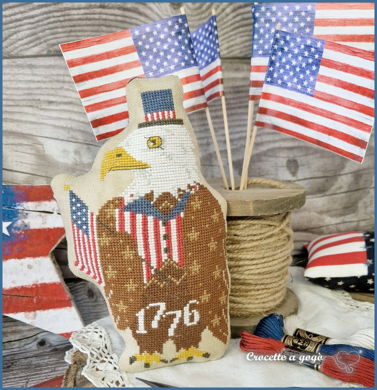 1776 Stitch & Stuff Series Cross Stitch by Crocette A Gogò - Paper Pattern