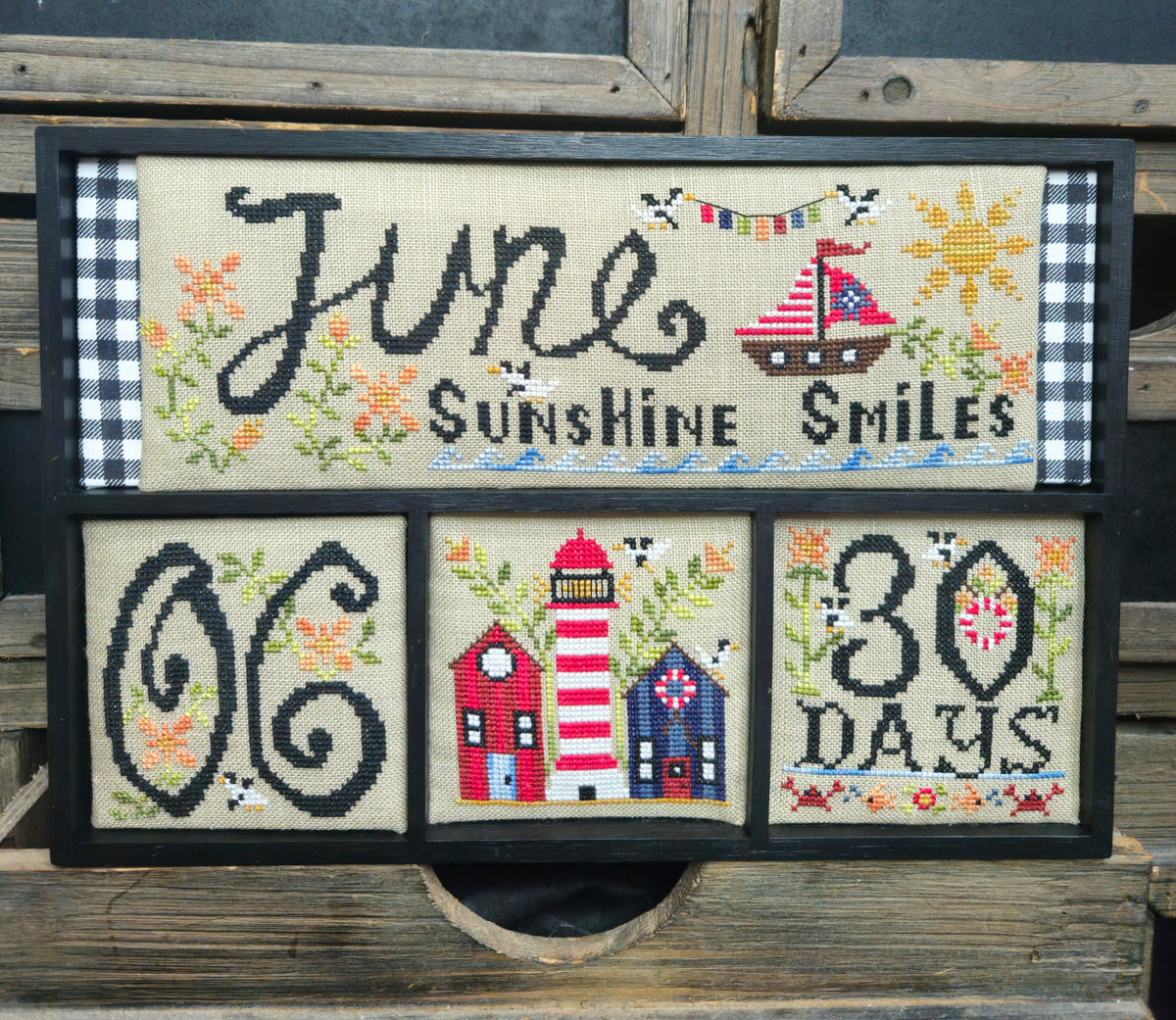 Pre-Order - June Sunshine Smiles Cross Stitch by Quaint Rose NeedleArts - Paper Pattern