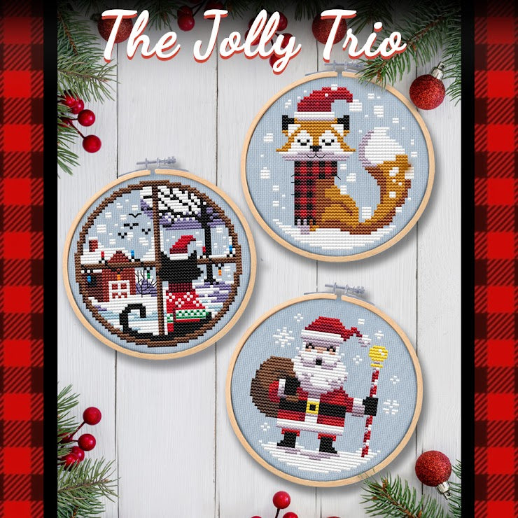 The Jolly Trio by Autumn Lane Stitchery - Paper Pattern