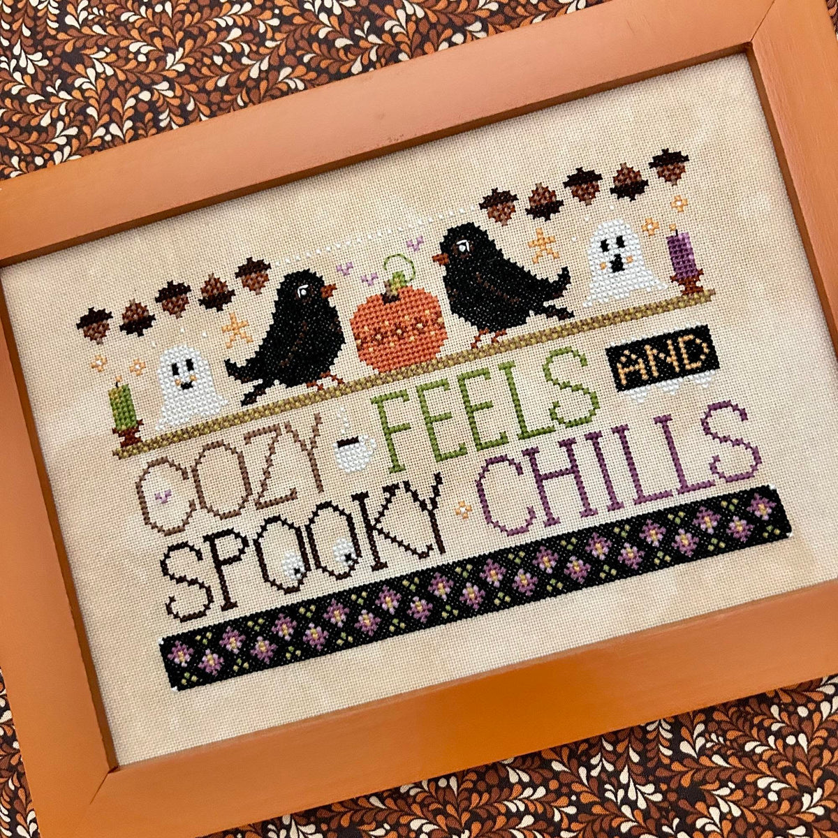 WordyBirds: October Cross Stitch by Sweet Wing Studio - Paper Pattern