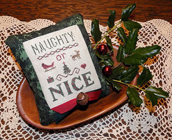 Naughty or Nice Cross Stitch by The Nebby Needle - Paper Pattern