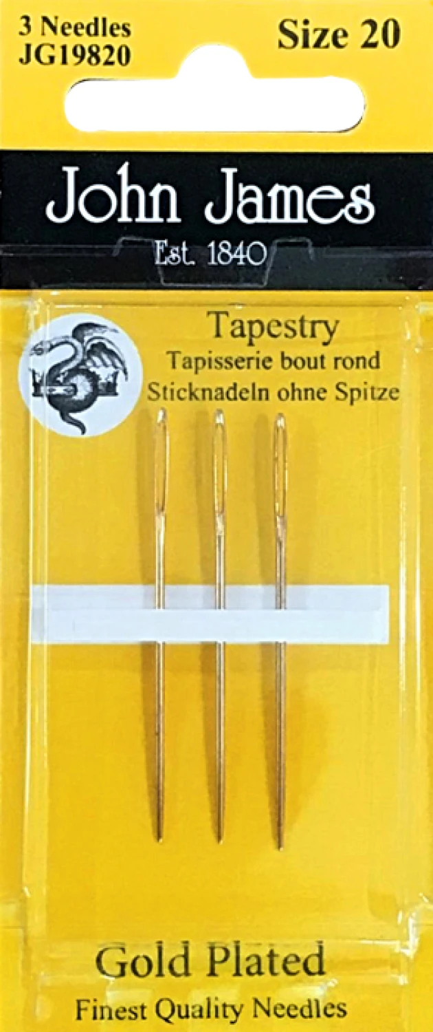 John James Gold Plated Tapestry Needles