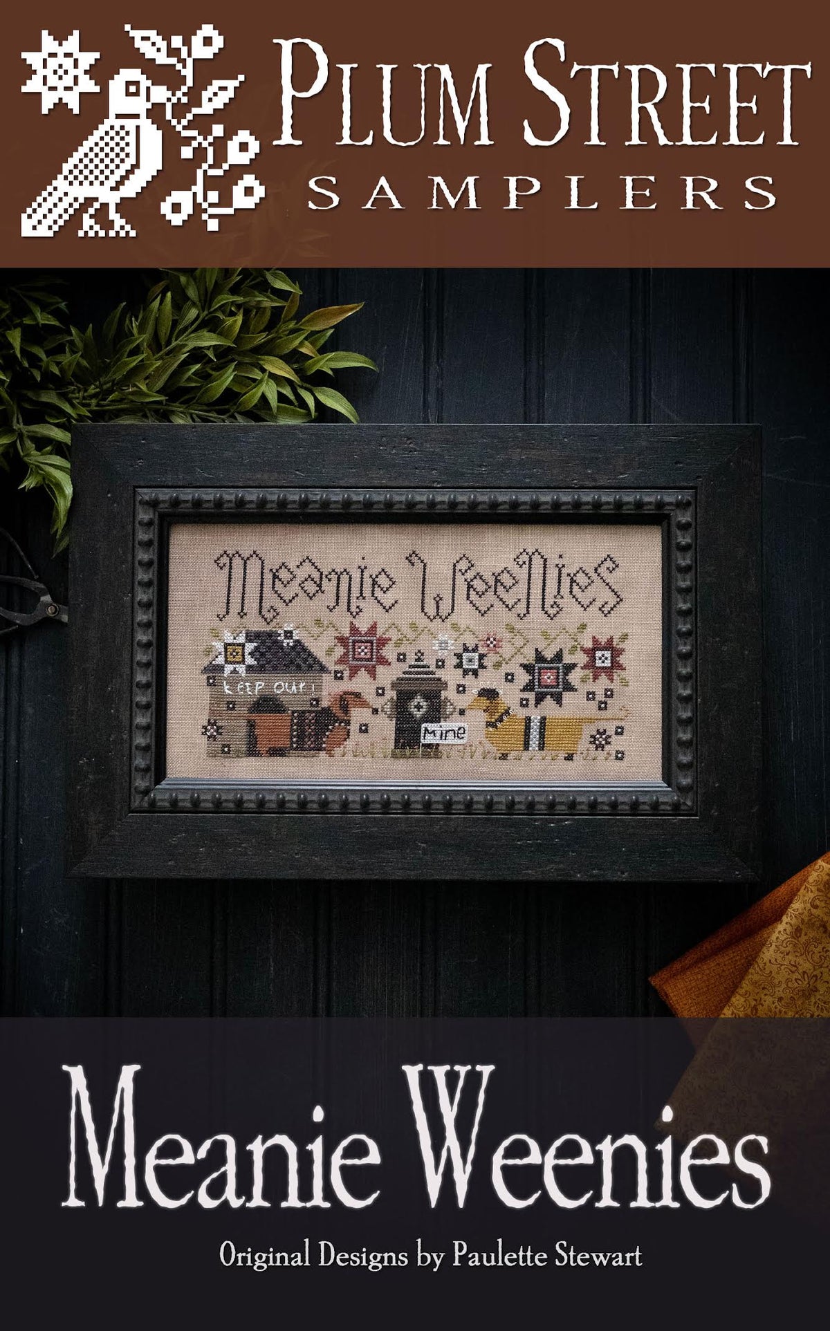 Pre-Order - Meanie Weenies Cross Stitch by Plum Street Samplers - Paper Pattern