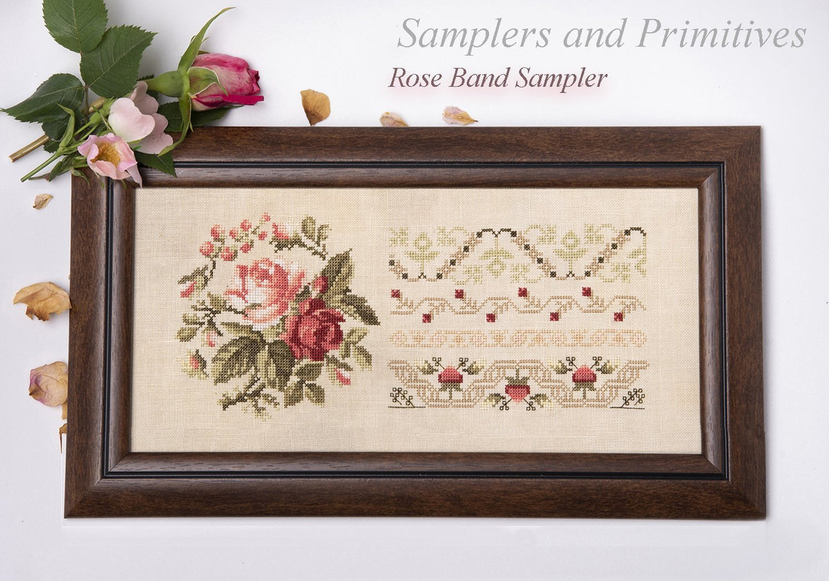 Rose Band Sampler Cross Stitch by Samplers and Primitives - Paper Pattern