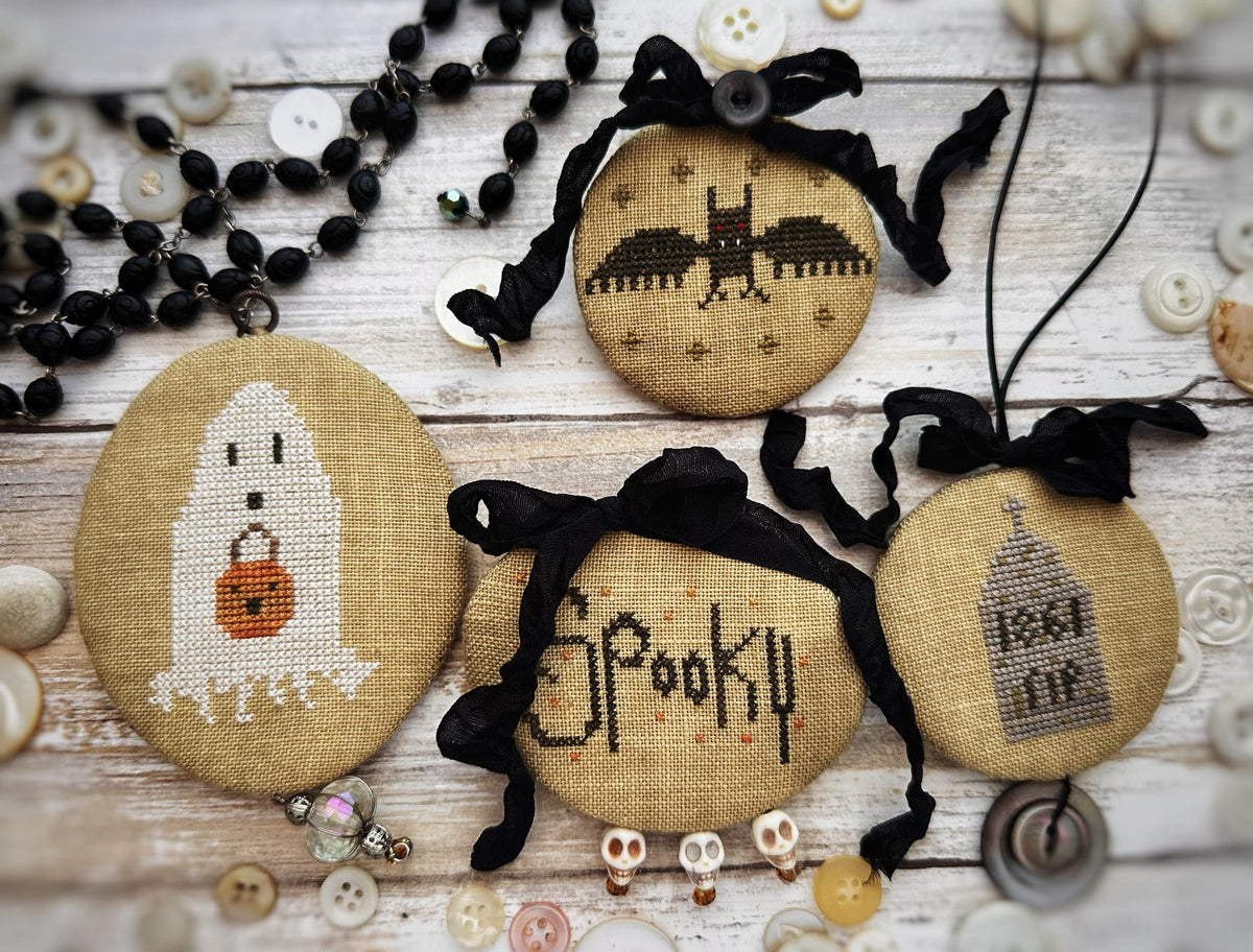 Halloween Jewelry Cross Stitch by Lucy Beam - Paper Pattern