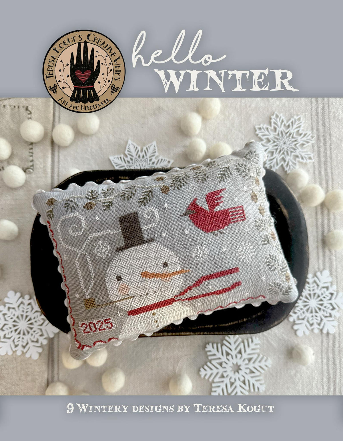 Hello Winter Booklet Cross Stitch by Teresa Kogut - Paper Pattern