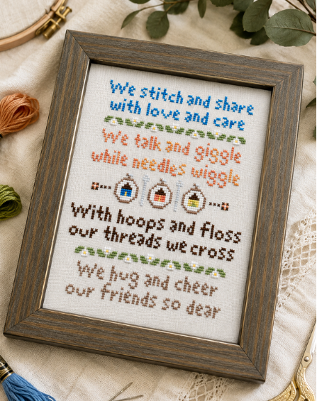 Stitch & Share Cross Stitch by Sweet Wing Studio - Paper Pattern