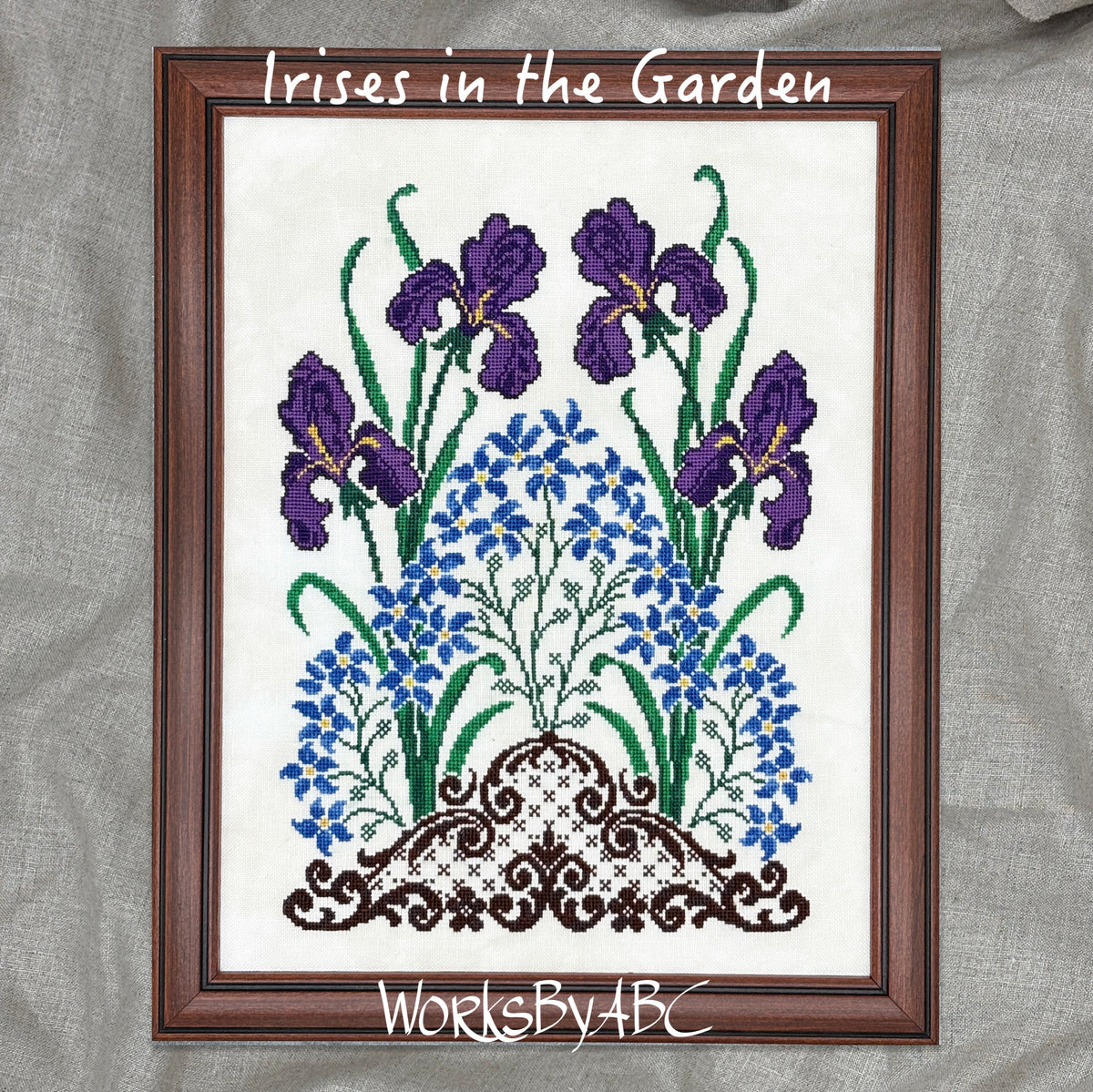 Pre-Order - Irises in the Garden Cross Stitch by Works By ABC - Paper Pattern