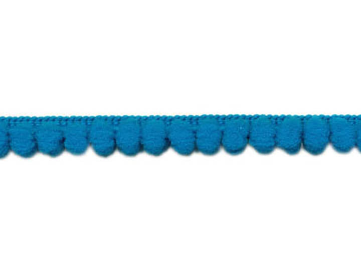 Baby Pom Pom Trim Fringe, 3/8 inch - Turquoise