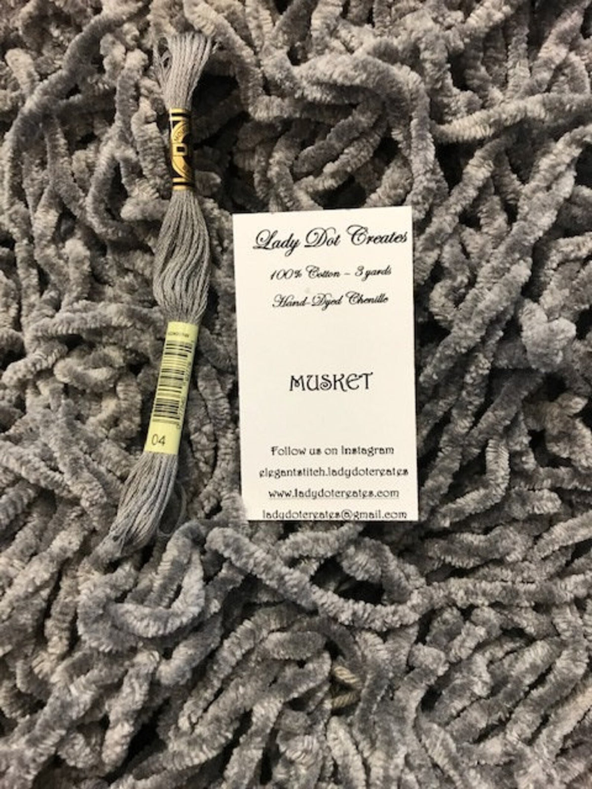 Chenille Trim - Musket Hand-Dyed 100% Cotton  by Lady Dot Creates