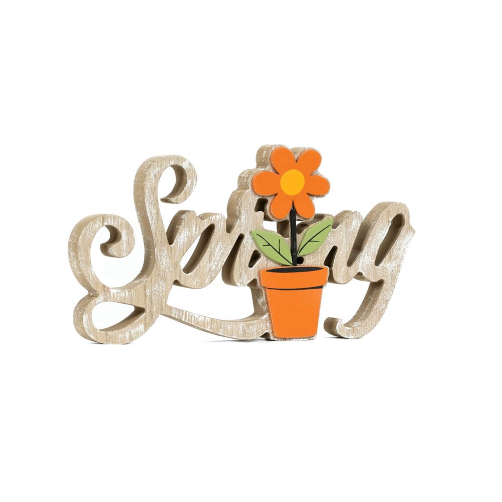 Spring | Bunnies & Blooms Collection | 10x6x1 wood cutout | 30308