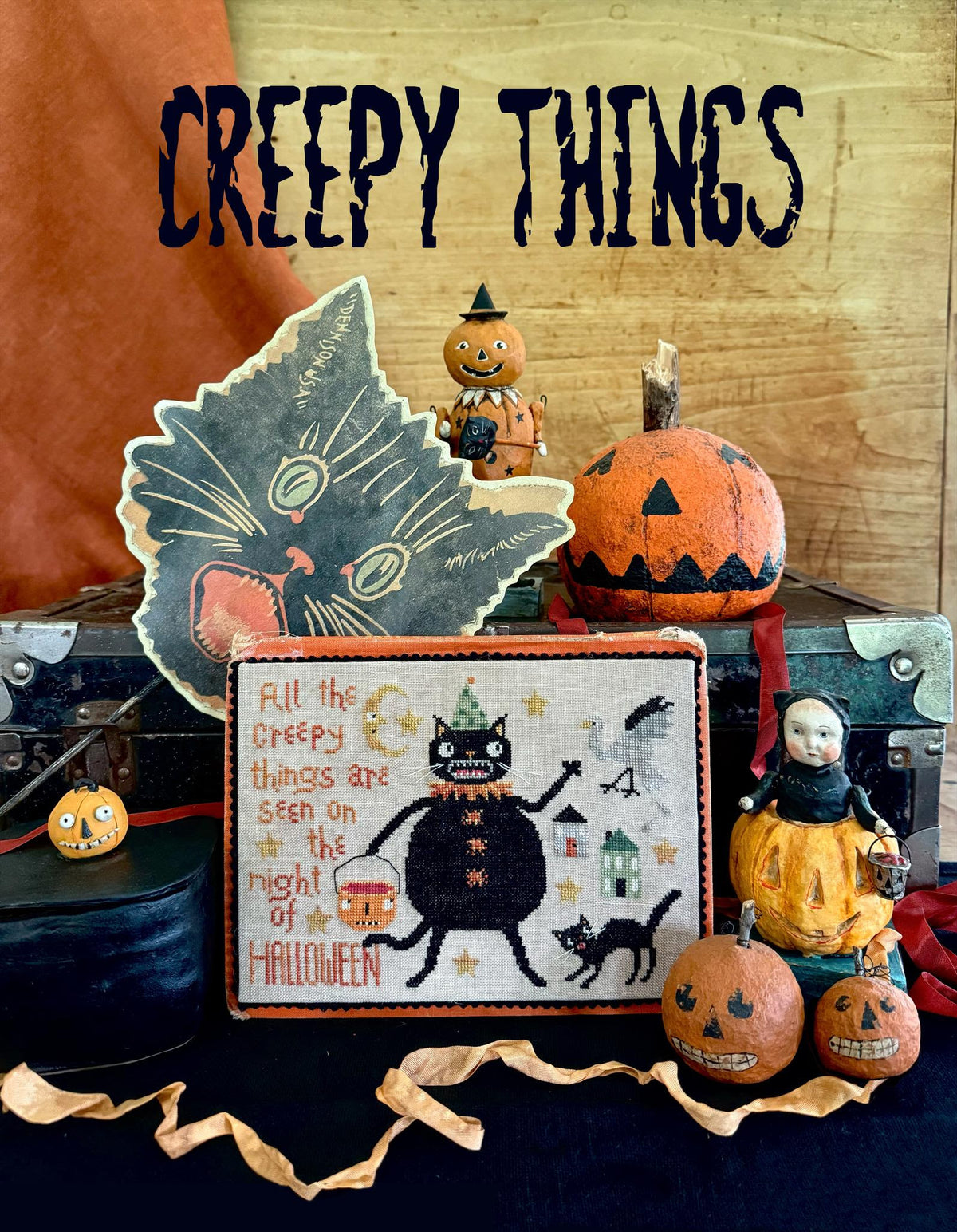Hello Midnight Cross Stitch Book with 8 designs by Teresa Kogut - Paper Pattern
