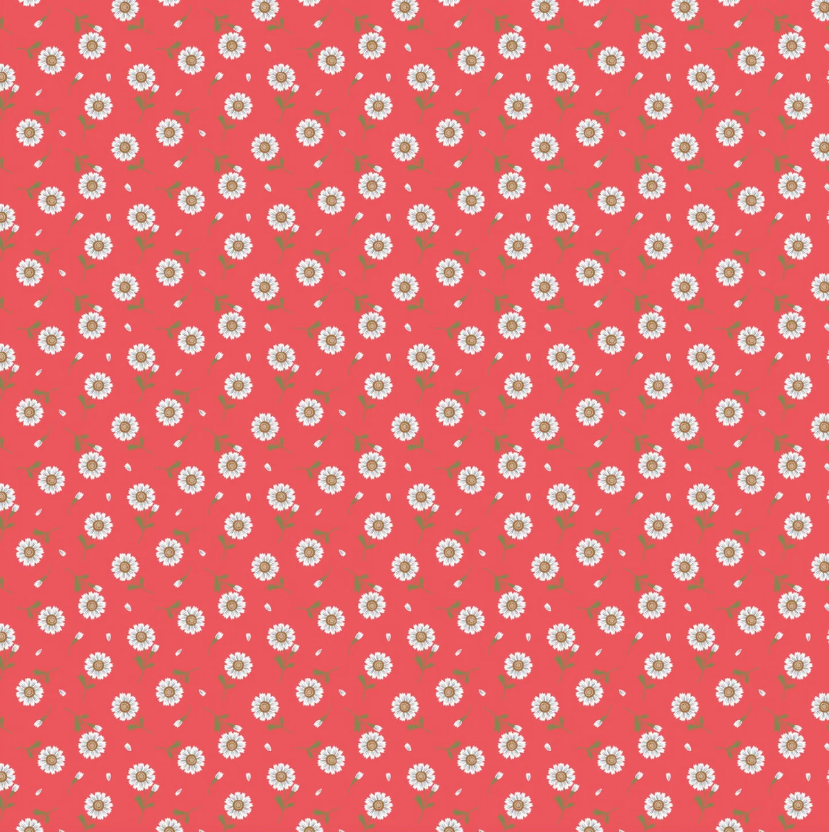 Sunshine & Chamomile | SC23503 | Tossed Daisies - Red
