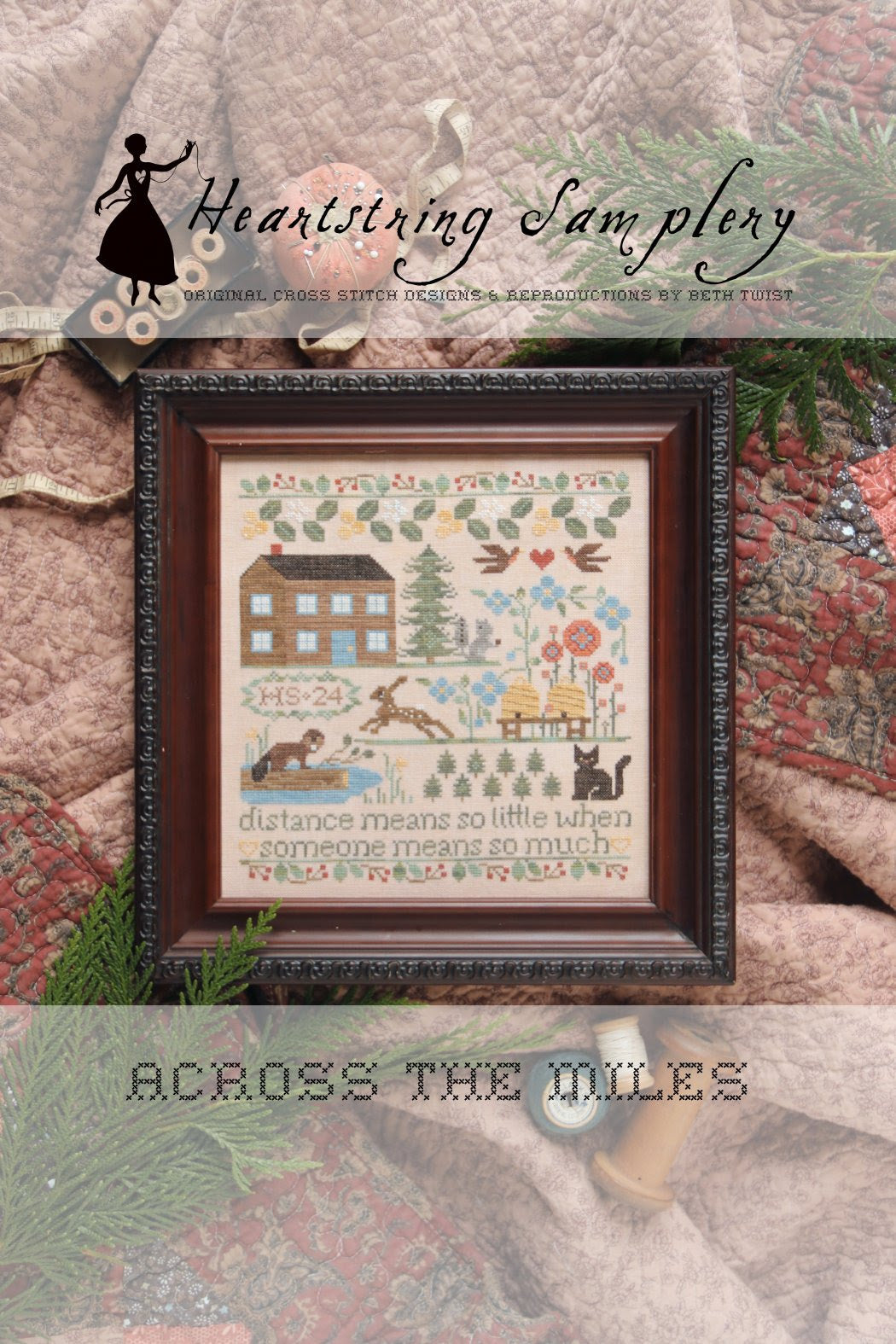 PRE-ORDER - Across the Miles Cross Stitch by Heartstring Samplery - Paper Pattern