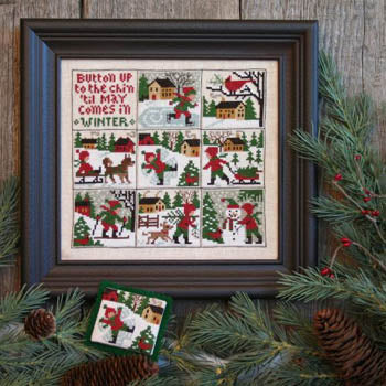 Button Up Cross Stitch by The Prairie Schooler - Paper Pattern