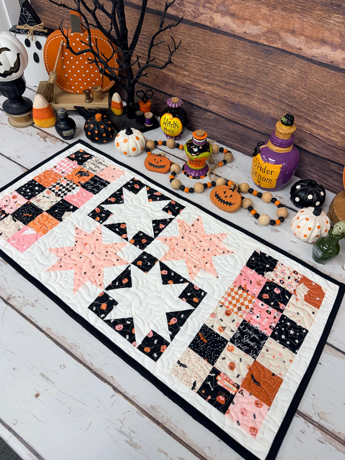 Star Charm Quilt Kit using Purrs & Boos by  Elena Amo for Moda Fabrics