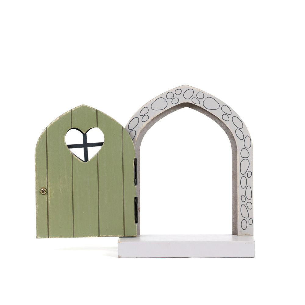 Fairy Door | Pixie Dust Collection | 5x6x2.5 wood door with shelf | 11852