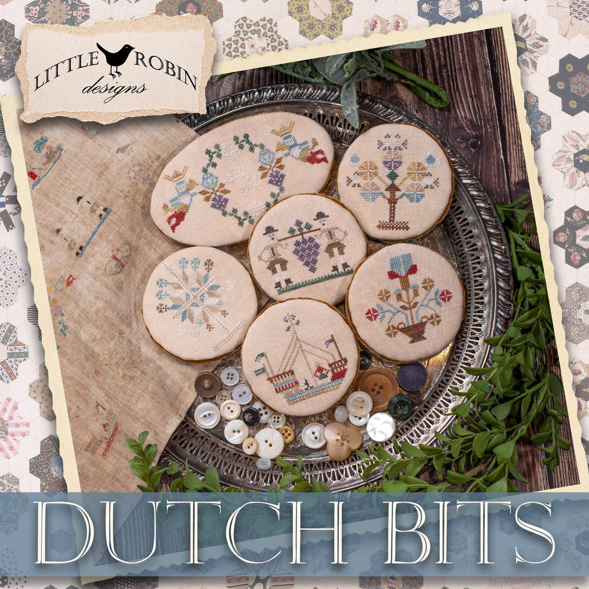 PRE-ORDER - Dutch Bits Cross Stitch by Little Robin Designs - Paper Pattern