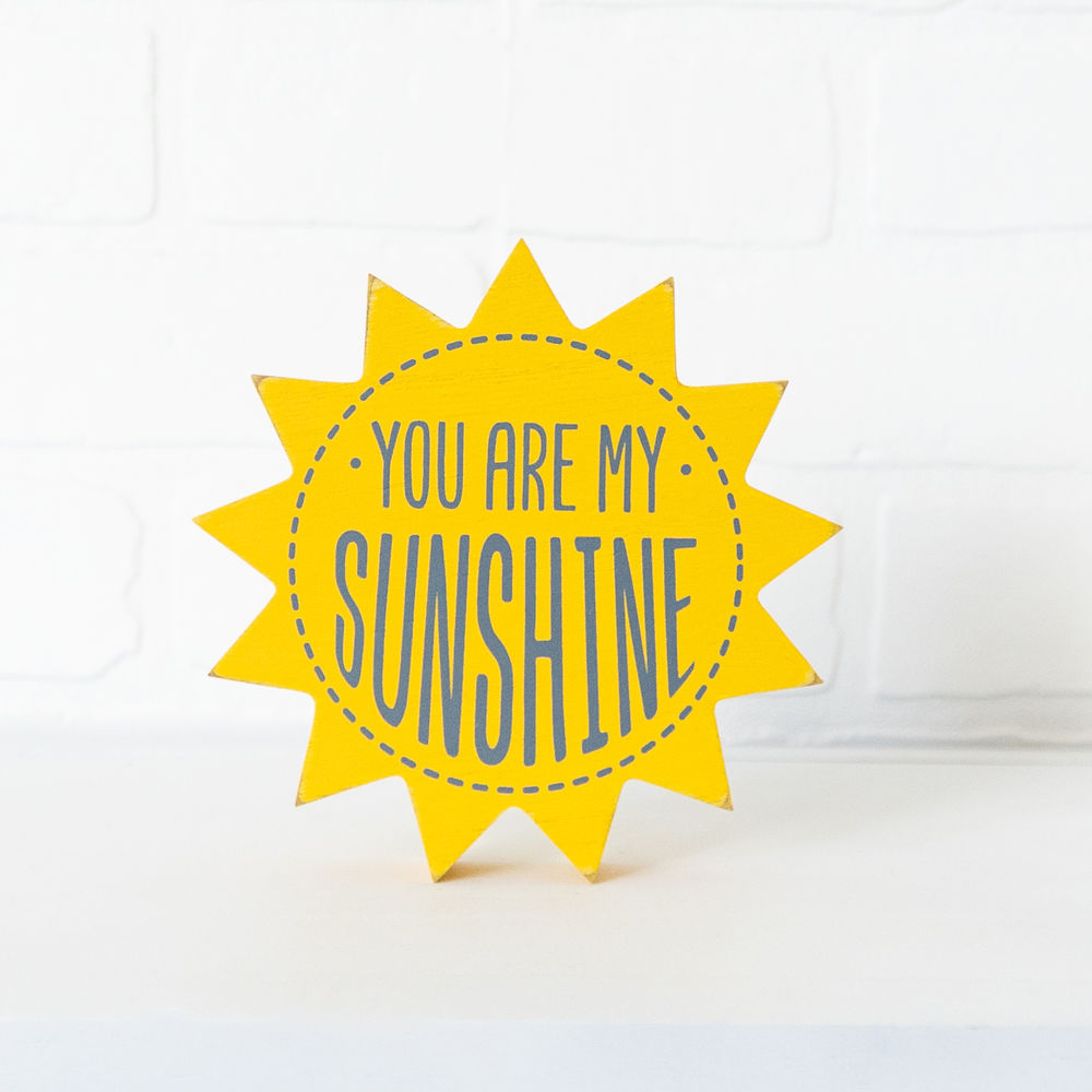 Sunshine | Stars &amp; Stripes Collection | 5x5x1 chunky wood shape     45145