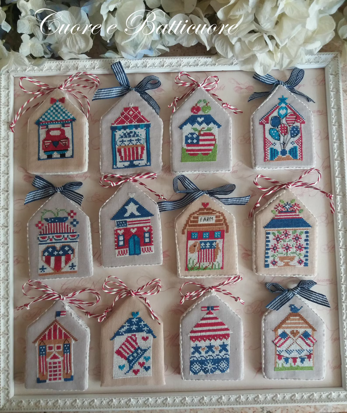 All Needles Come Home for 4th of July Cross Stitch by Cuore E Batticuore - Paper Pattern