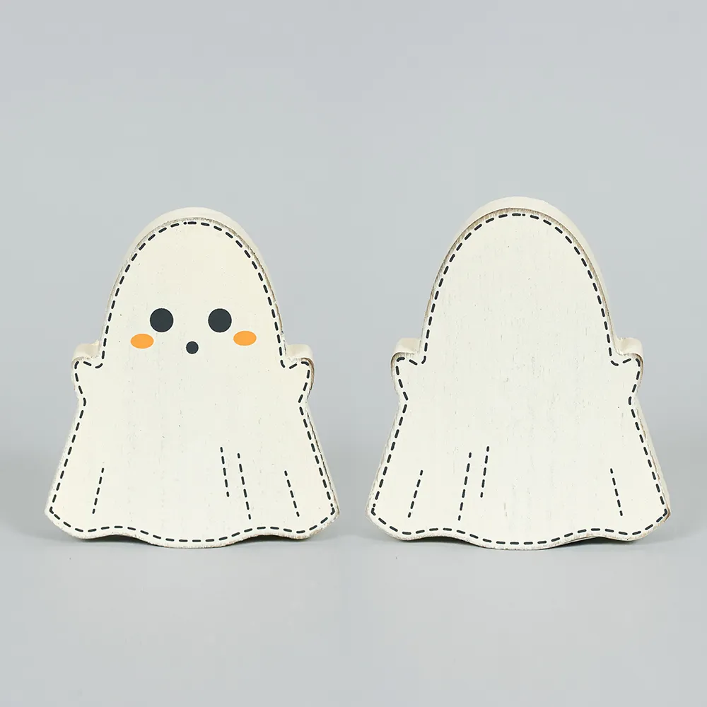 Ghost | Spookable Collection | 5x5x1 chunky wood shape | 50534