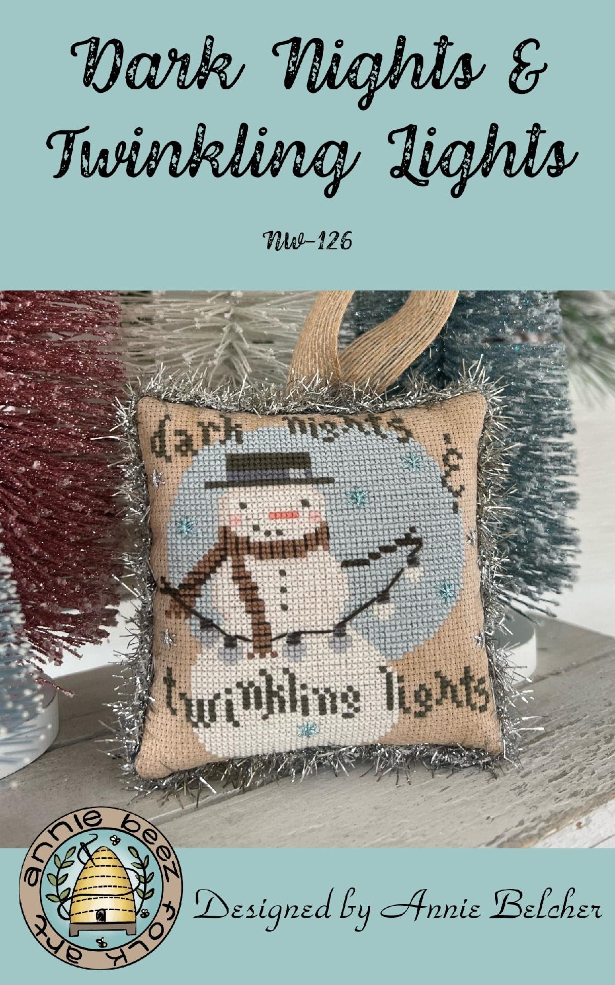 Dark Nights and Twinkling Lights Cross Stitch by Annie Beez Folk Art - Paper Pattern