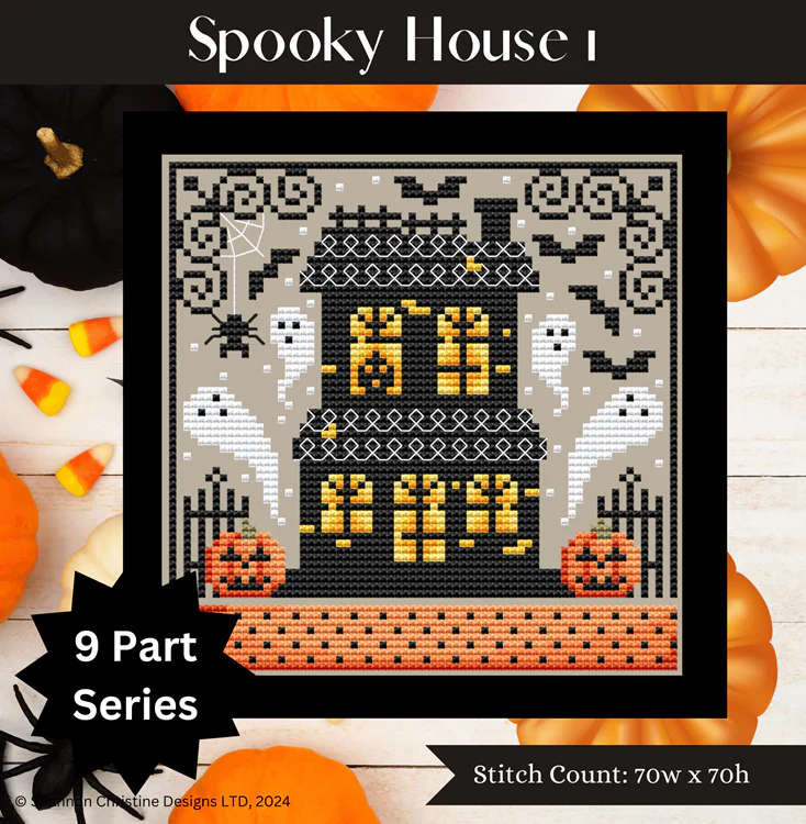 Pre-Order - Spooky House 1 Cross Stitch by Shannon Christine - Paper Pattern