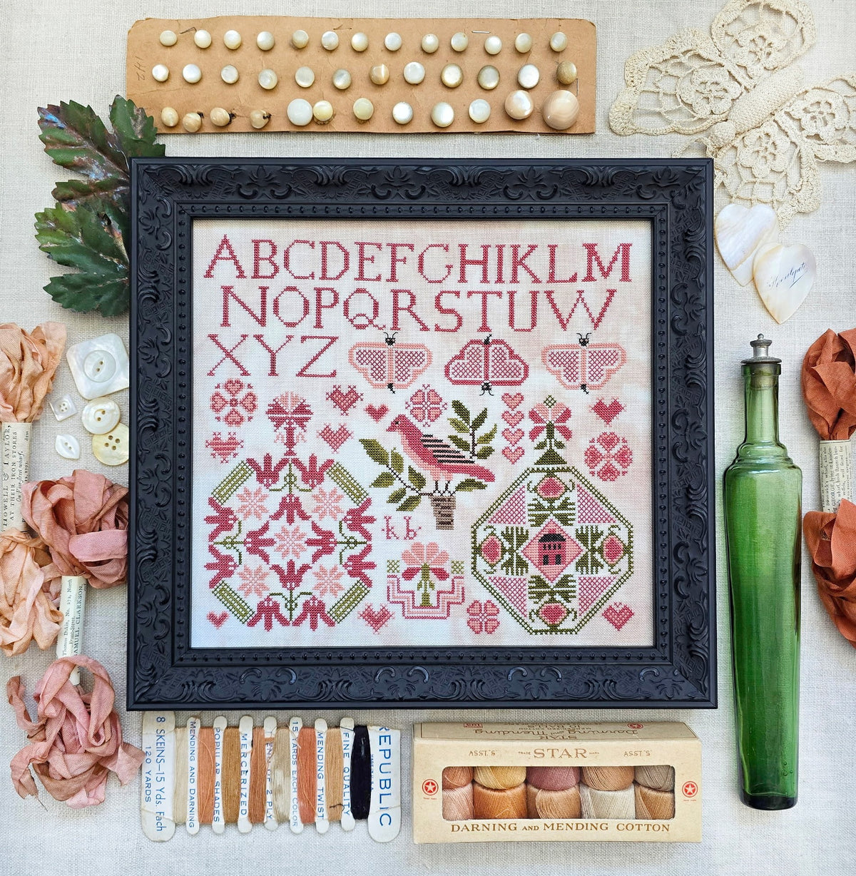 Quaker House Cross Stitch by Kathy Barrick - Paper Pattern