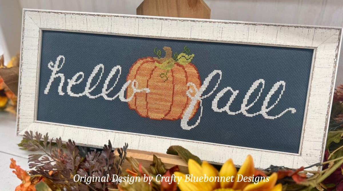 Hello Fall Cross Stitch by Crafty Bluebonnet Designs - Paper Pattern